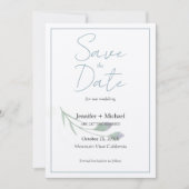 Trouw Huwelijk Minimalistische Calligrafie Script Save The Date (Voorkant)