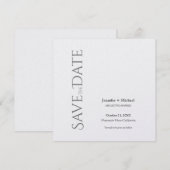 Trouw Huwelijk Minimalistische Calligrafie Script Save The Date (Voorkant / Achterkant)