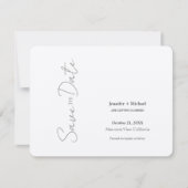 Trouw Huwelijk Minimalistische Calligrafie Script Save The Date (Voorkant)