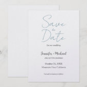 Trouw Huwelijk Minimalistische Calligrafie Script Save The Date (Voorkant / Achterkant)