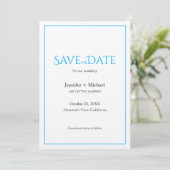 Trouw Huwelijk Minimalistische Calligrafie Script Save The Date (Staand voorkant)