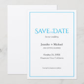 Trouw Huwelijk Minimalistische Calligrafie Script Save The Date (Voorkant / Achterkant)