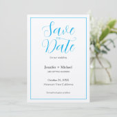 Trouw Huwelijk Minimalistische Calligrafie Script Save The Date (Staand voorkant)