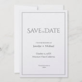 Trouw Huwelijk Minimalistische Kalligrafie Lettert Save The Date (Voorkant)