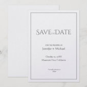 Trouw Huwelijk Minimalistische Kalligrafie Script Save The Date (Voorkant / Achterkant)