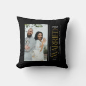 Trouw Huwelijksfoto Nieuwgehuwden Kerstmis Kussen (Voorkant)