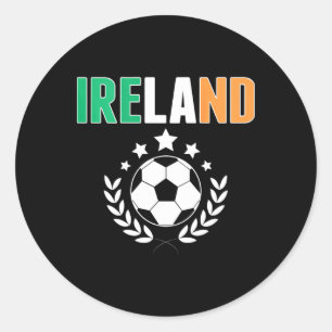 Trouw Ierland Voetbalfans T-shirt - Steun Iers Voe Ronde Sticker