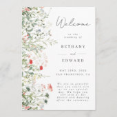 Trouw in bloemenweide programmakaart (Voorkant)