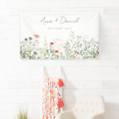 Trouw in bloemenweide spandoek (Insitu)