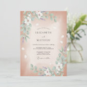 Trouw in Blush Poetische Weide Kaart (Staand voorkant)
