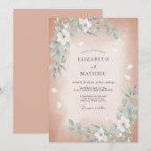 Trouw in Blush Poetische Weide Kaart (Voorkant / Achterkant)