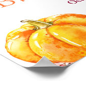 Trouw in de herfst bloem bruids douche bord poster (Hoek)