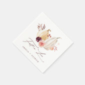 Trouw in de herfst met pompoen servet (Hoek)