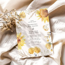 Trouw in de late zomer met zonnebloemen