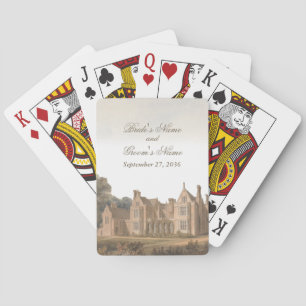 Trouw in Engels landhuis Château villa Pokerkaarten
