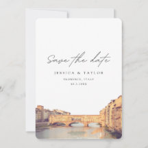 Trouw in Florence Italië Save the Date