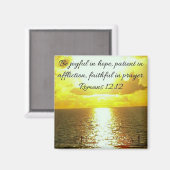 Trouw in gebed bijbel vers op zonsondergang magneet (Voorkant / Achterkant)