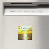 Trouw in gebed bijbel vers op zonsondergang magneet (Insitu (Vaatwasser))