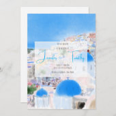 Trouw in Griekenland Santorini Fia eiland Kaart (Voorkant / Achterkant)