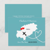 Trouw in het buitenland Ibiza Save The Date (Voorkant / Achterkant)