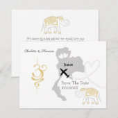 Trouw in het buitenland Thailand Save The Date (Voorkant / Achterkant)