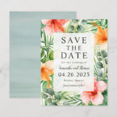 Trouw in het Paradijs Sla de Datum Op Save The Date (Voorkant / Achterkant)