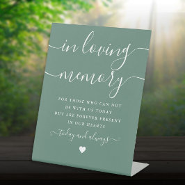 Trouw in het teken van 'In Loving Memory' Eucalypt Reclamebord Met Voetstuk