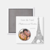 Trouw in Parijs Aankondiging Magneet (Voorkant / Achterkant)