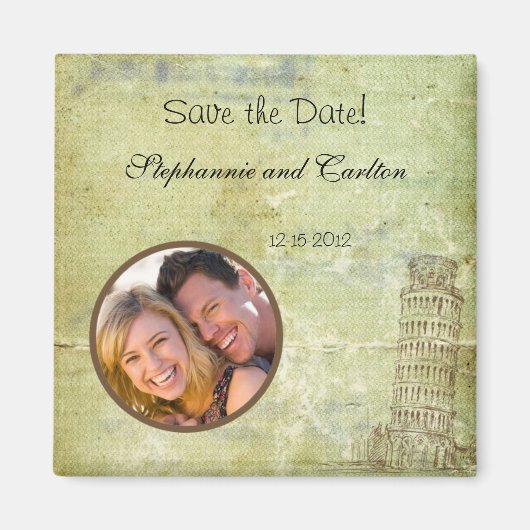 Trouw in Pisa Aankondiging Magneet (Voorkant)