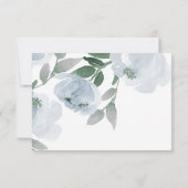 Trouw In Plaats Van Favorieten Stof Blauw Aquarel Bedankkaart (Achterkant)