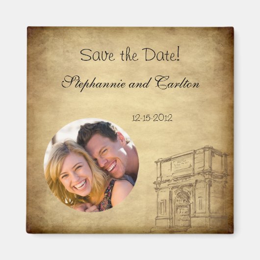 Trouw in Rome Aankondiging Magneet (Voorkant)