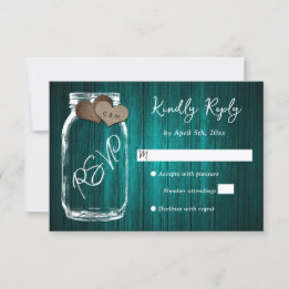Trouw in Turquoise Houten Metselwerkpot Jute Harte RSVP Kaartje