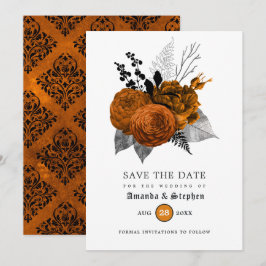 Trouw in vintage gotische stijl save the date