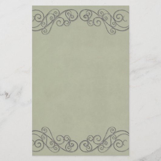 Trouw in Vintage Groen Briefpapier (Voorkant)