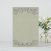 Trouw in Vintage Groen Briefpapier (Staand voorkant)