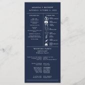 Trouw infographic programma in marineblauw (Voorkant)