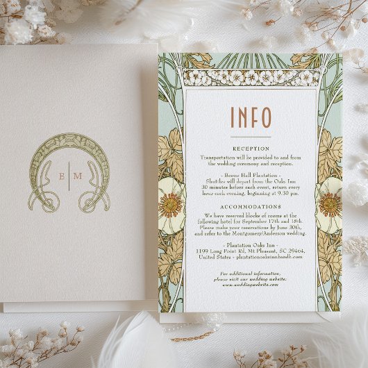 Trouw Insert INFO Vintage Art Nouveau van Mucha I Kaart