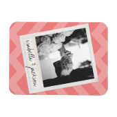 Trouw Instagram foto retro frame Aangepaste tekst Magneet (Horizontaal)