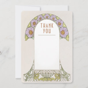 Trouw Insteekkaart Bedankt Vintage Art Nouveau Uit Kaart