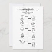 Trouw Itinerarium Cocktail - Icon Huwelijk Verwelk Kaart (Voorkant)