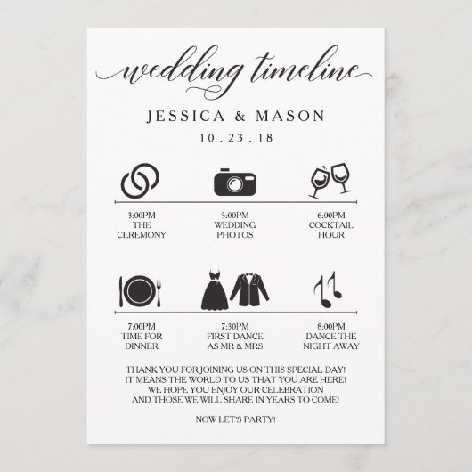 Trouw Itinerarium en Trouw Welkom Programmakaart (Voorkant)