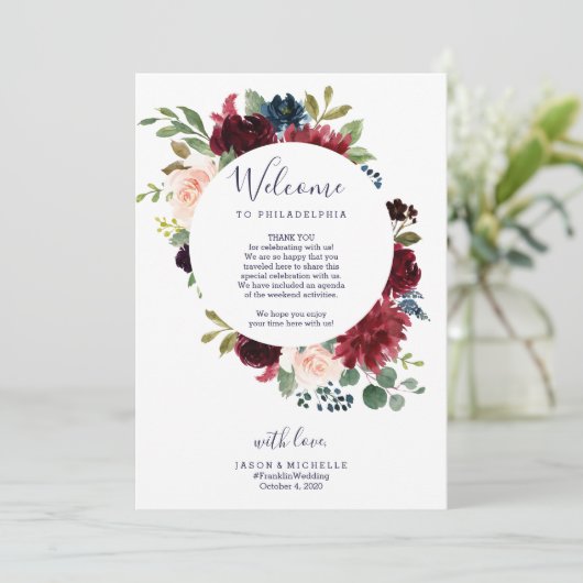 Trouw Itinerarium Hotel Verwelkomingsbrief - Burgu Kaart (Staand voorkant)