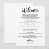 Trouw Itinerarium - Trouw Verwelkomingsbrief Programmakaart (Voorkant / Achterkant)