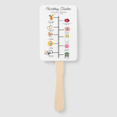 Trouw Itinerary Cocktail - Icoon Trouw Welkom  Handwaaier (Voorkant)