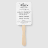 Trouw Itinerary Cocktail - Icoon Trouw Welkom  Handwaaier (Achterkant)