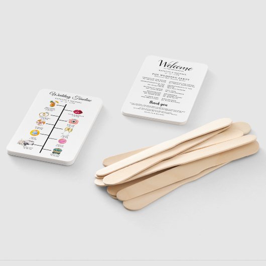 Trouw Itinerary Cocktail - Icoon Trouw Welkom Handwaaier (Niet-gemonteerd)