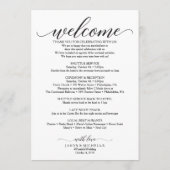 Trouw Itinerary en Trouw Welkom Programmakaart (Achterkant)