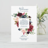 Trouw Itinerary Hotel Verwelkomingsbrief - Burgund Kaart (Staand voorkant)