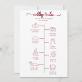Trouw Itinerary Icon Chic Script Trouw Welkom Kaart (Voorkant)