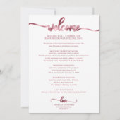 Trouw Itinerary Icon Chic Script Trouw Welkom Kaart (Achterkant)